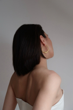 Серьги рифленые кольца