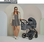 Детская коляска Adamex Delta Natura 2 в 1 DN-10-STONE (Т.СЕРЫЙ)
