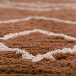 Стираемый коврик Nattiot Lässa Toffee M (135 Х 190 см), хлопок, коричневый