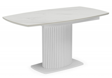 Керамический стол Woodville Фестер 160(200)х90 snow white, белый