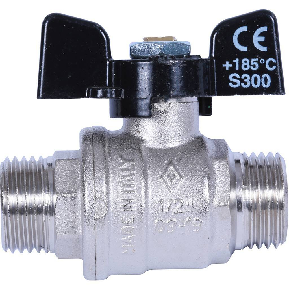 Кран шаровой Bugatti Oregon 1/2" наружная-наружная (бабочка)
