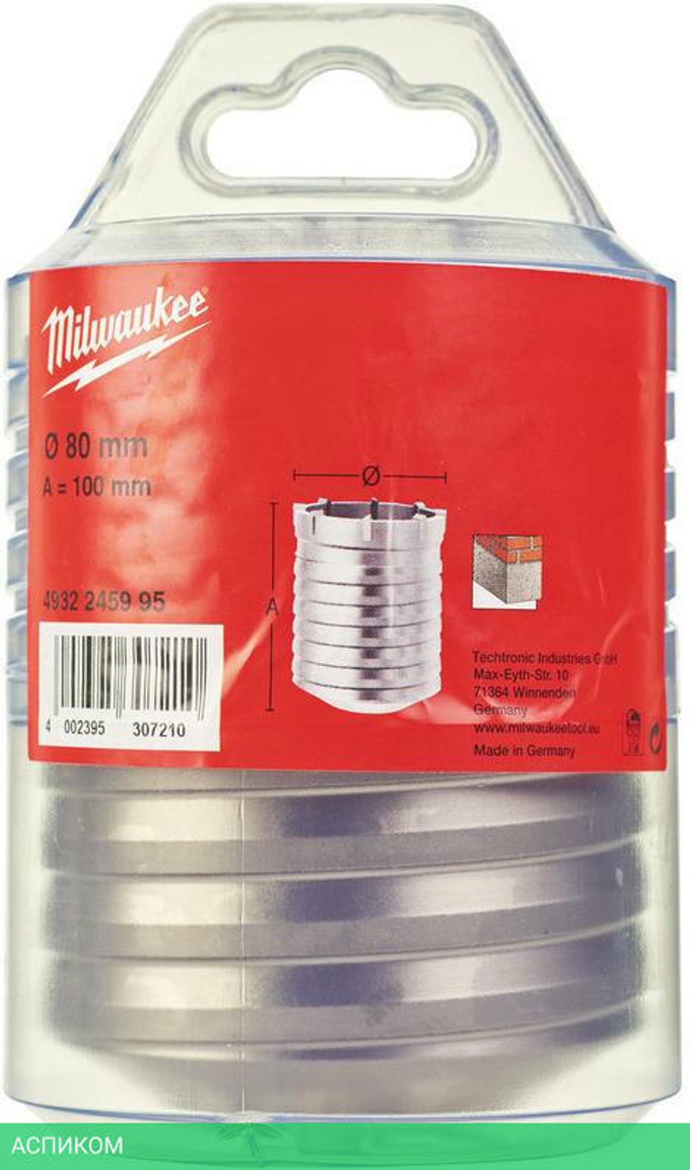 Коронка Milwaukee SDS Max 80х100 TCT (4932245995)