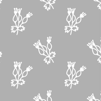 Бесшовный принт c осенней ботаникой