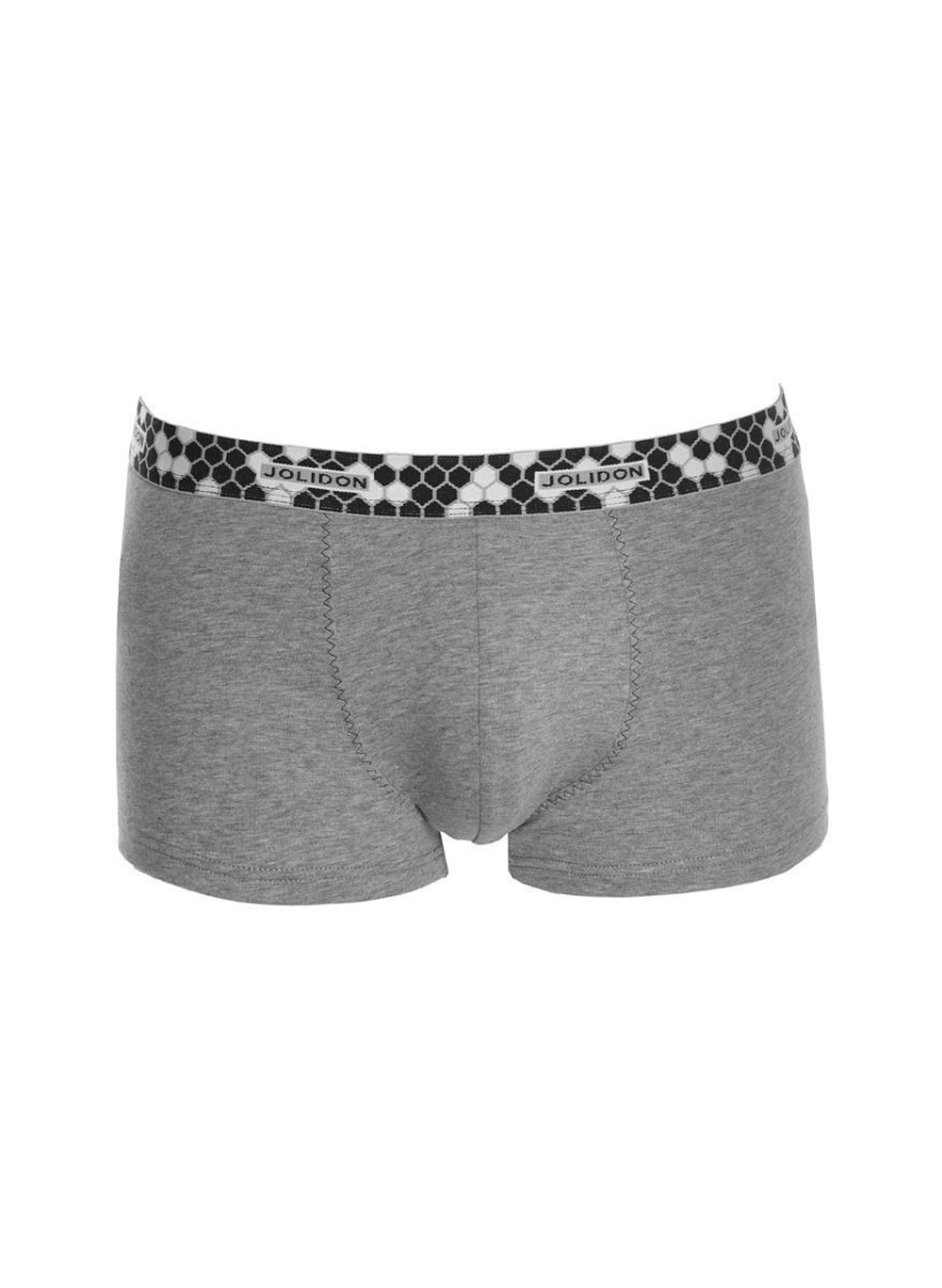 Мужские трусы-боксеры с широкой резинкой с рисунком в виде сот (Размер: L) (Цвет: белый)