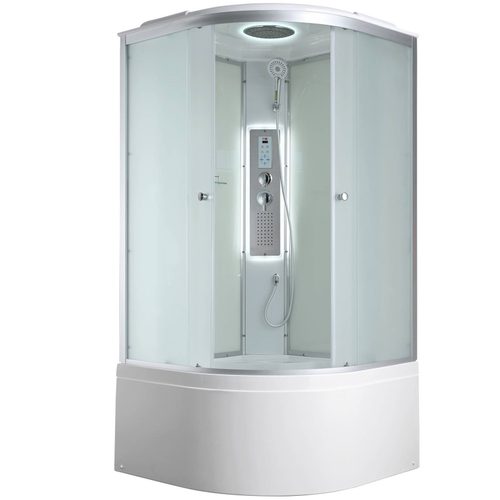 Душевая кабина AvaCan (АваКан) C5010 LED с высоким поддоном, с ГМ, с электрикой и LED освещением, 100х100х215