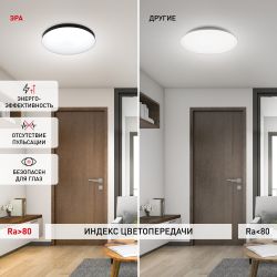 Светильник потолочный светодиодный ЭРА Классик с ДУ Relict 48 Pult SPB-6-60-RC BK 60W 3000-6500K Черный