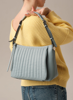 Кожаная сумка Azaro 30796 серое небо