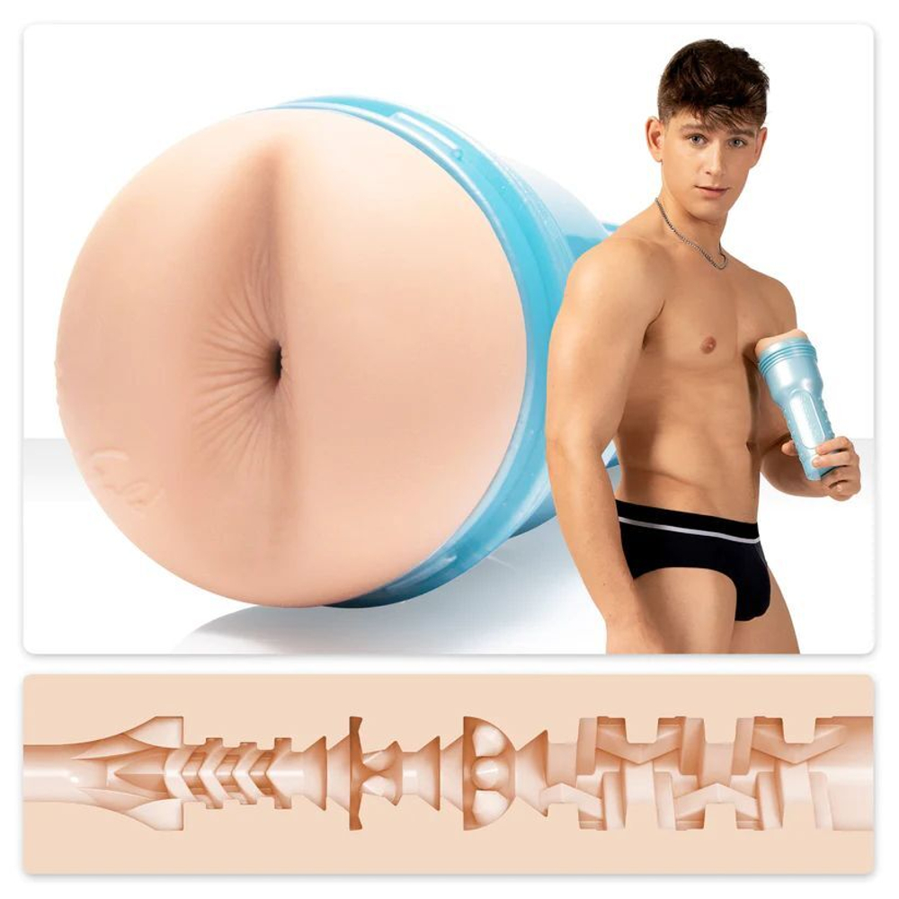 Мастурбатор-анус Fleshjack Boys - Reno Gold Golden Boy (Цвет: телесный)