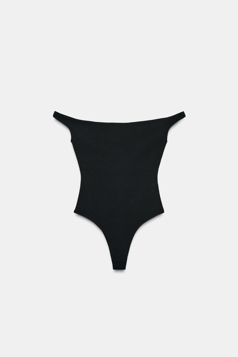 ZARA БОДИ ИЗ КРЕПА, ЧЕРНЫЙ