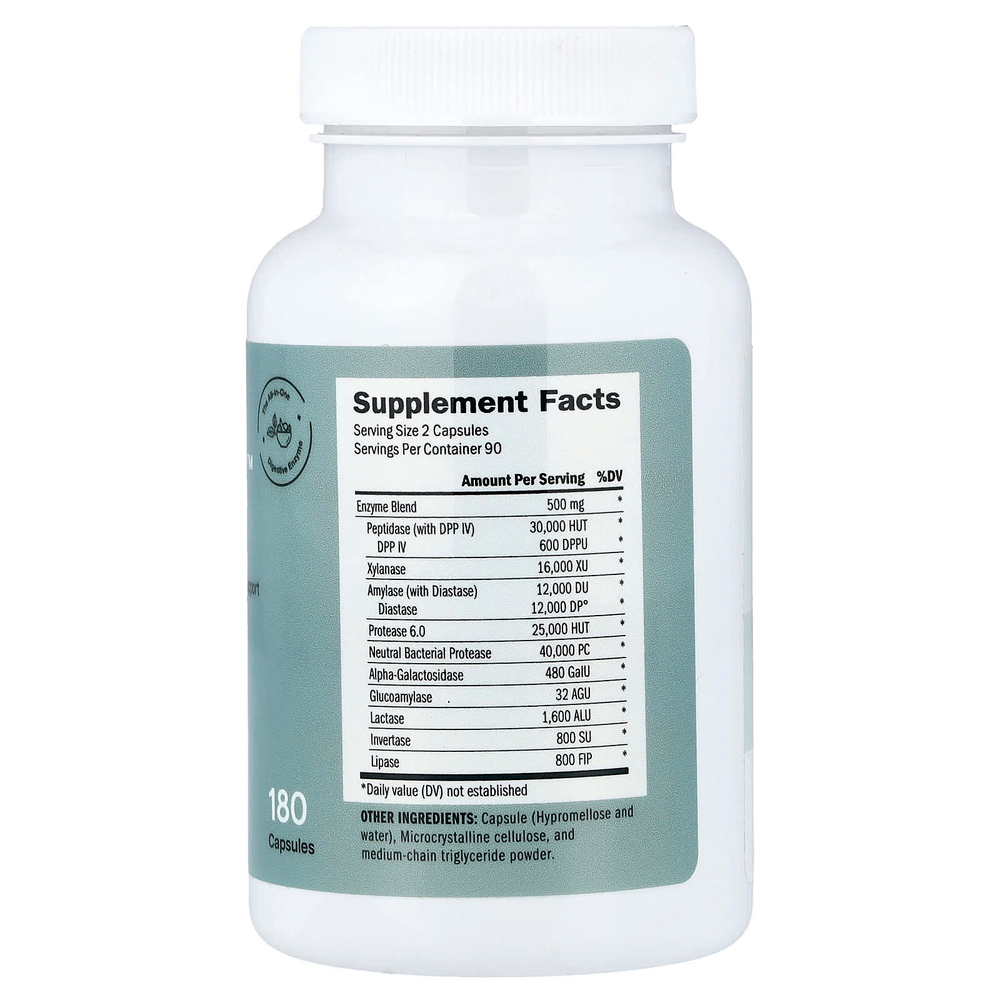 Houston Enzymes, TriEnza®, пищеварительные ферменты, 180 капсул