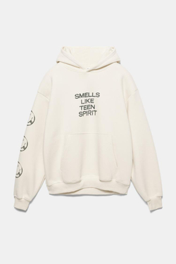 PULL&BEAR Толстовка с капюшоном Nirvana, белый