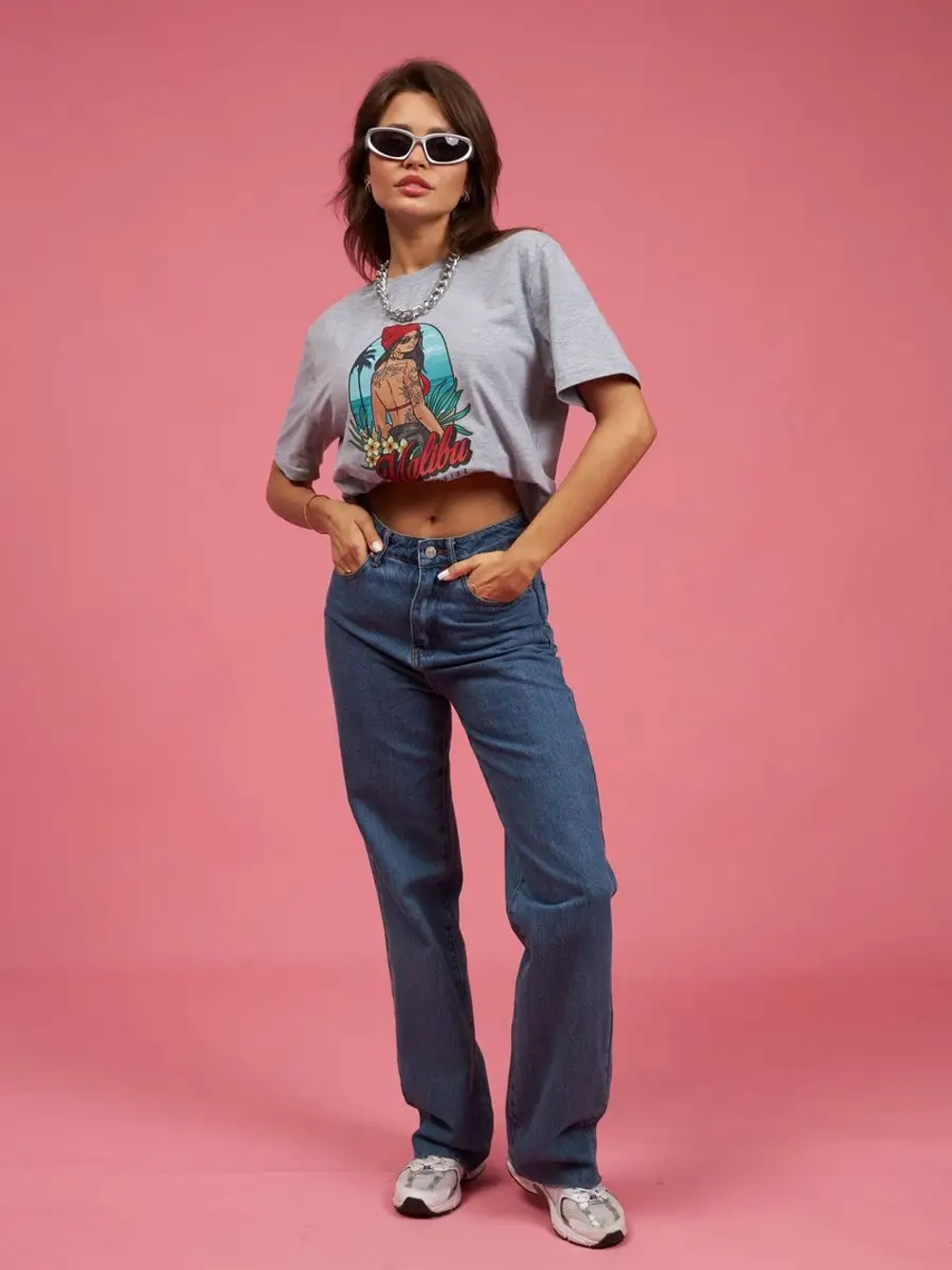 Футболка оверсайз женская мужская с принтом Малибу