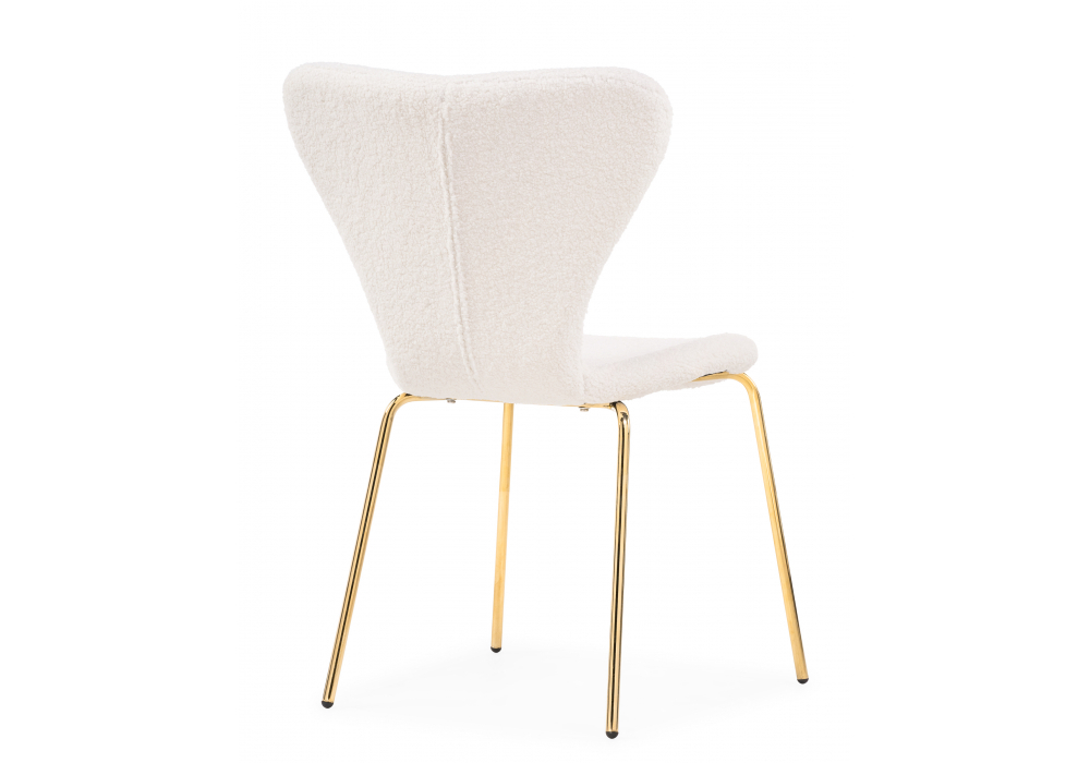 Стул на металлокаркасе Woodville Solo white, gold