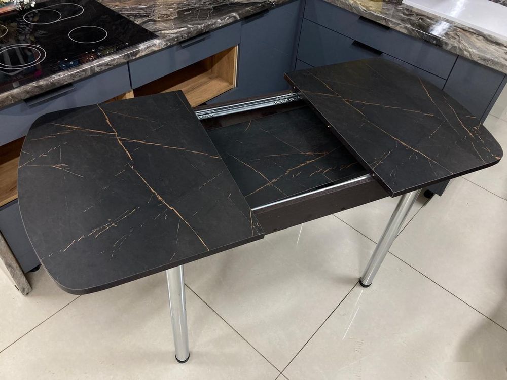 Стол пластик 1100*700 (подстолье прямое раздвижное венге)