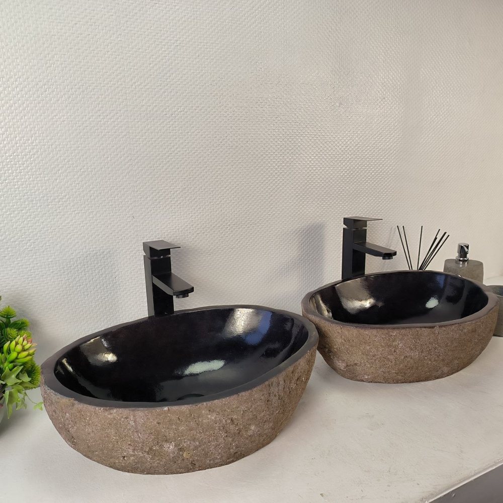 Раковина из речного камня ПАРА! RS-65359 48*34*15 0865