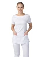 Туника медицинская женская Dr. Nice DRN415 с молнией сзади, короткий рукав, черный, 52