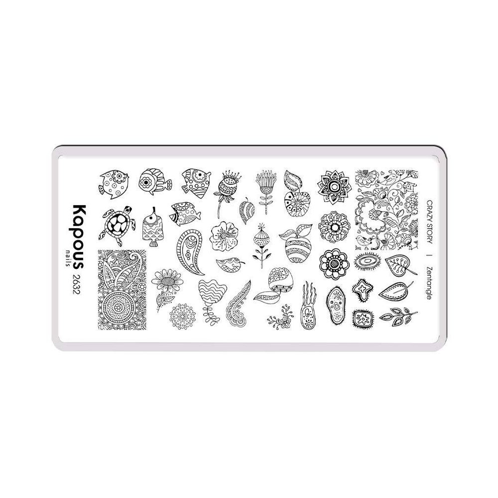 3 Kapous Professional Nails Пластина для стемпинга, Zentangel ,