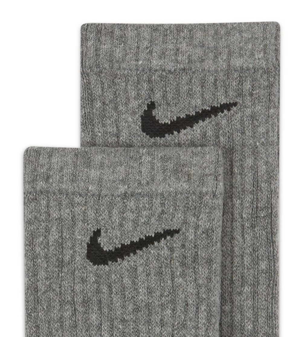 Теннисные носки Nike Everyday Cotton Cushioned Crew 6P - carbon heather/black