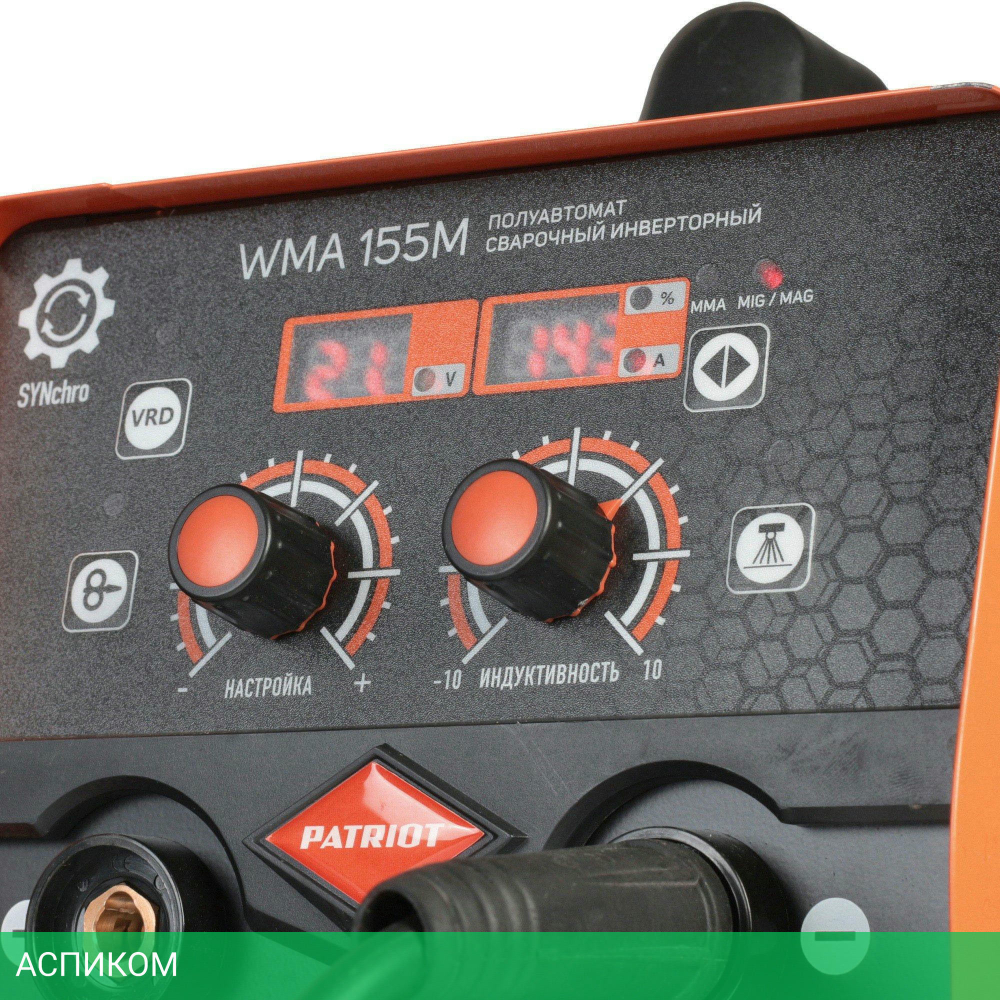 Сварочный инвертор Patriot WMA 155 M MIG-MAG/ММА (605302140)