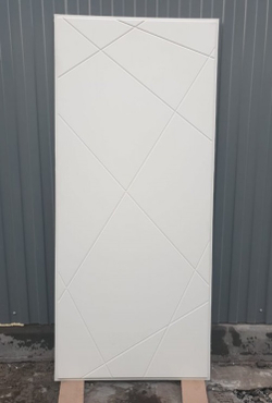 Входная металлическая дверь CARBON (Карбон) 24 Белый софт / Графит Лофт