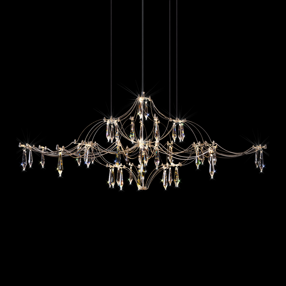Подвесная светодиодная люстра Loft It Mira 10587/1000 Silver Asfour