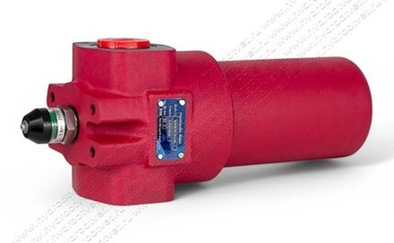 WKDFBN/HC240G10B1.1 - Напорный фильтр гидравлический одинарный модели DF тонкость фильтрации 10 мкм, типоразмер 240, вид присоединения: резьба G11/4, материал корпуса - чугун, рабочее давление до 420 бар, визуальный индикатор загрязнения