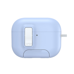 Чехол синего цвета (белый замок) и подставкой для наушников AirPods Pro 3, серия PECQ Series от Dux Ducis