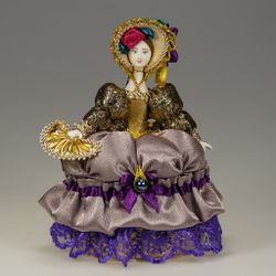 Кукла-шкатулка Барышня с веером