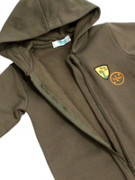 Комбинезон д/новорожд. M1112FN-0/1 футер, р.68-74 т.хаки (Такро)