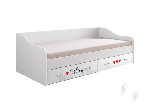 Кровать Детская Вега NEW Girl (белый/белый глянец холодный)