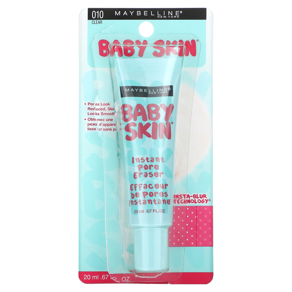 Maybelline, Основа под макияж Baby Skin Instant Pore Eraser, оттенок 010 бесцветный, 20 мл