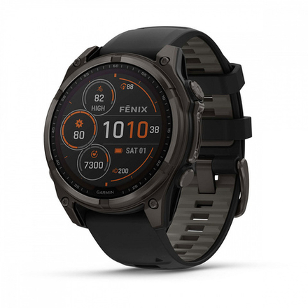 Умные часы Garmin Fenix 8 47мм Solar Sapphire Carbon Gray DLC Titanium