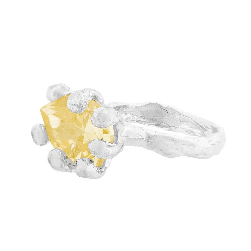 Кольцо Princess Yellow Pear