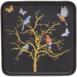 Тарелка керамическая «Райский сад» 25*25*2см, черная