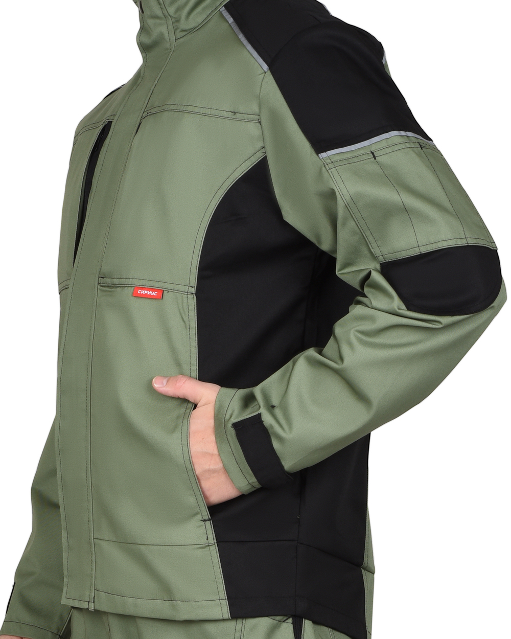 Костюм СИРИУС-ЦИТРИН светло-оливковый с черным