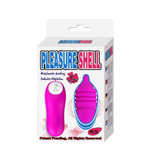 Вибропуля Pleasure Shell с рёбрышками и выносным пультом управления