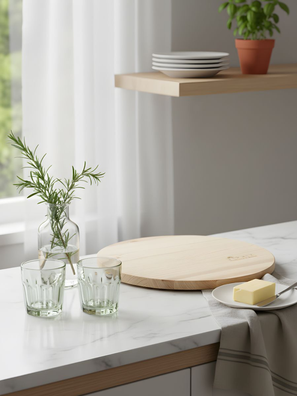 Разделочная доска из массива сосны для кухни