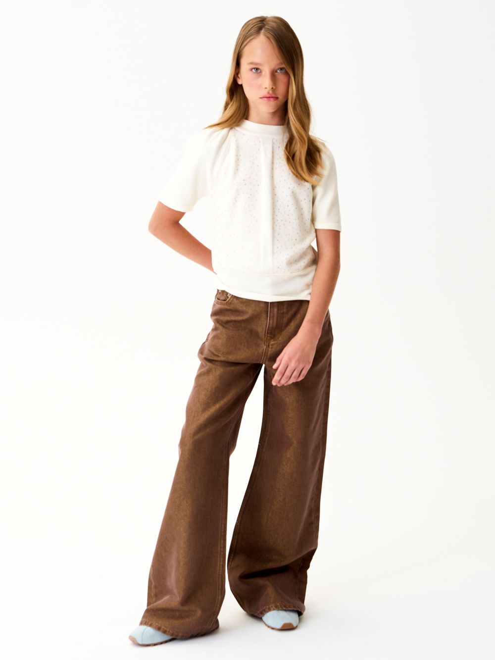 Джемпер для девочки AT1374 молочный