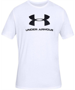 Мужская теннисная футболка Under Armour Sportstyle Logo SS - белый