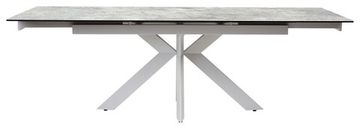 Стол BELLUNO 160 KL-170 MALACHITE, итальянская керамика/ белый каркас