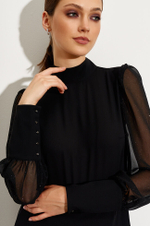 22746 Блузка женская (черный)