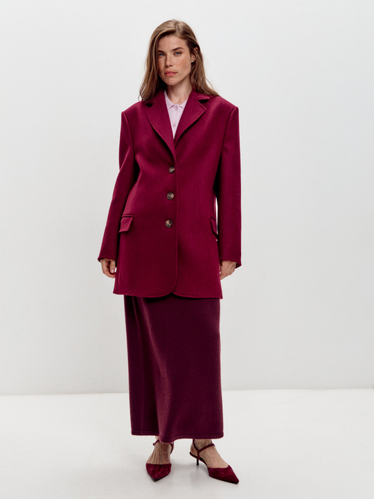 Жакет-пальто из шерсти