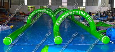 Водная горка без надувного дна, на подкачке ТУРБО "Хит", 152*6,6*2 м