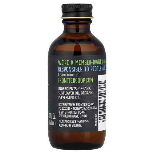 Frontier Co-op, Органический безалкогольный продукт со вкусом мяты перечной, 2 жидких унции (59 мл)