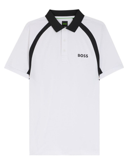 Мужское теннисное поло BOSS TOC Spin - white
