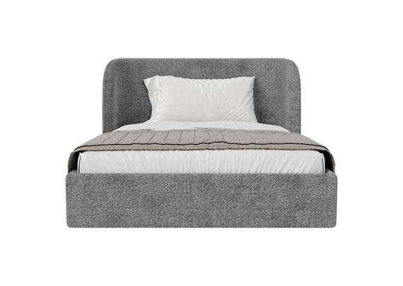 Кровать двуспальная Classic 140 см (серый, рогожка)