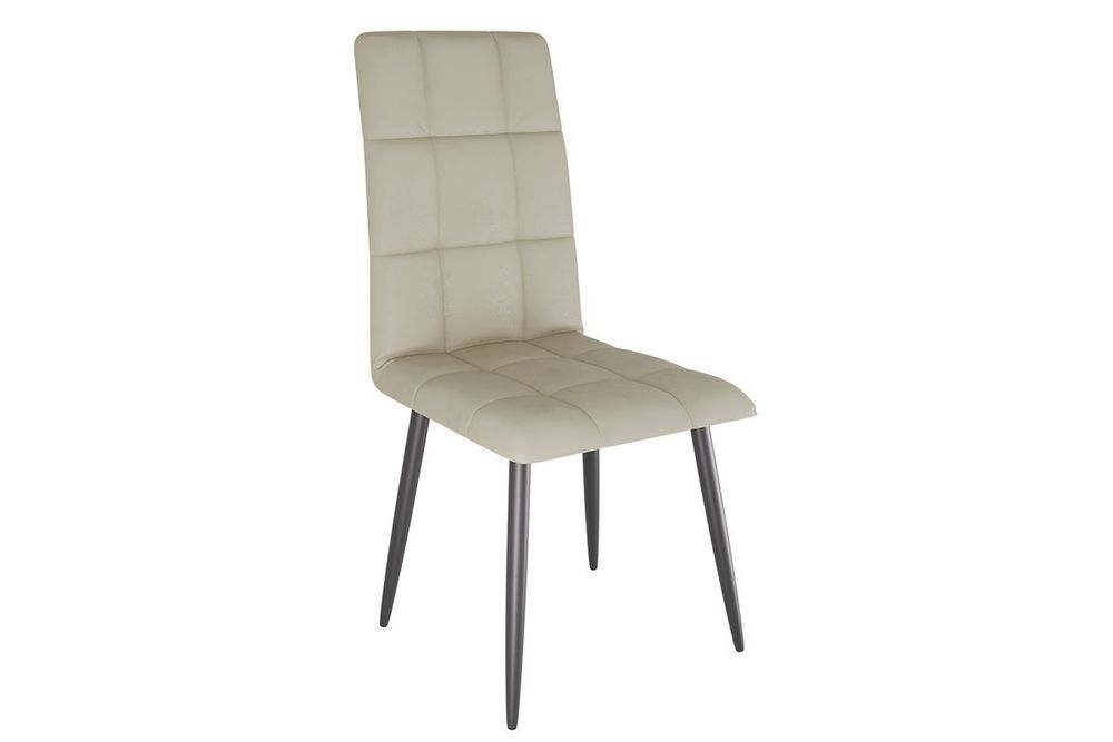 Стул Турин,светло-серый (экокожа) ноги черные, Мебельсон