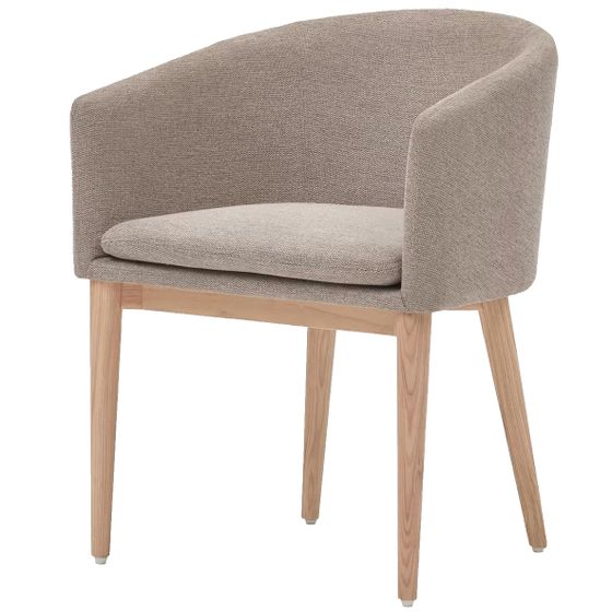 Мягкий стул с подлокотниками Harlan коричневый шенилл | La Forma | Испания