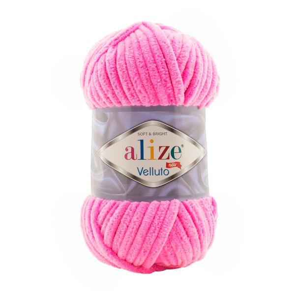Пряжа Alize (Ализе) Velluto / уп.5 мот. по 100 г, 68м, 121 леденец A