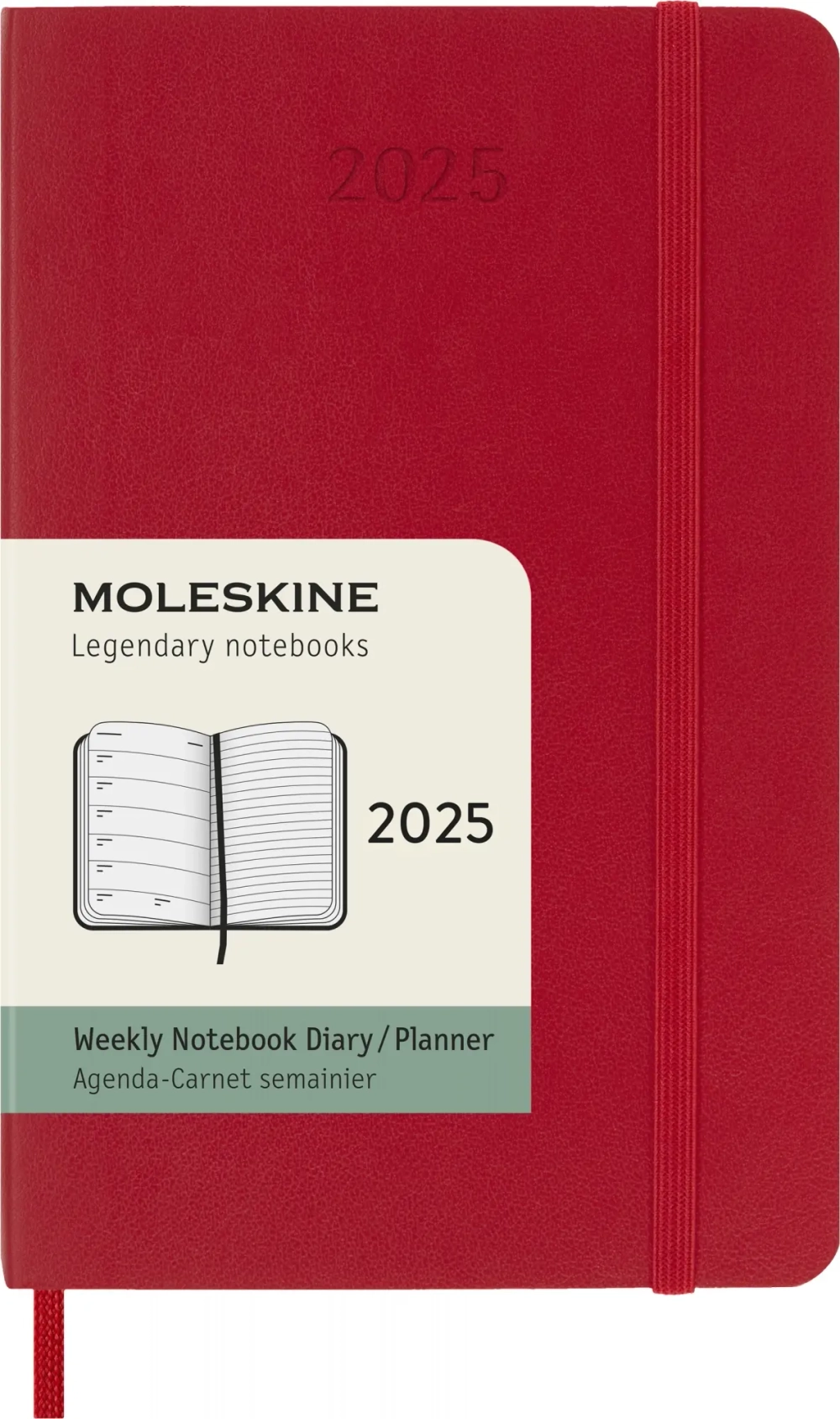 Еженедельник на 2025 год Moleskine Soft WKNT (DSF212WN2) 9x14см, мягкая обложка, красный
